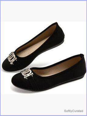 Slip On Round Toe Ballet Flats Memory Foam Casual Walking Shoes Cute Loafers